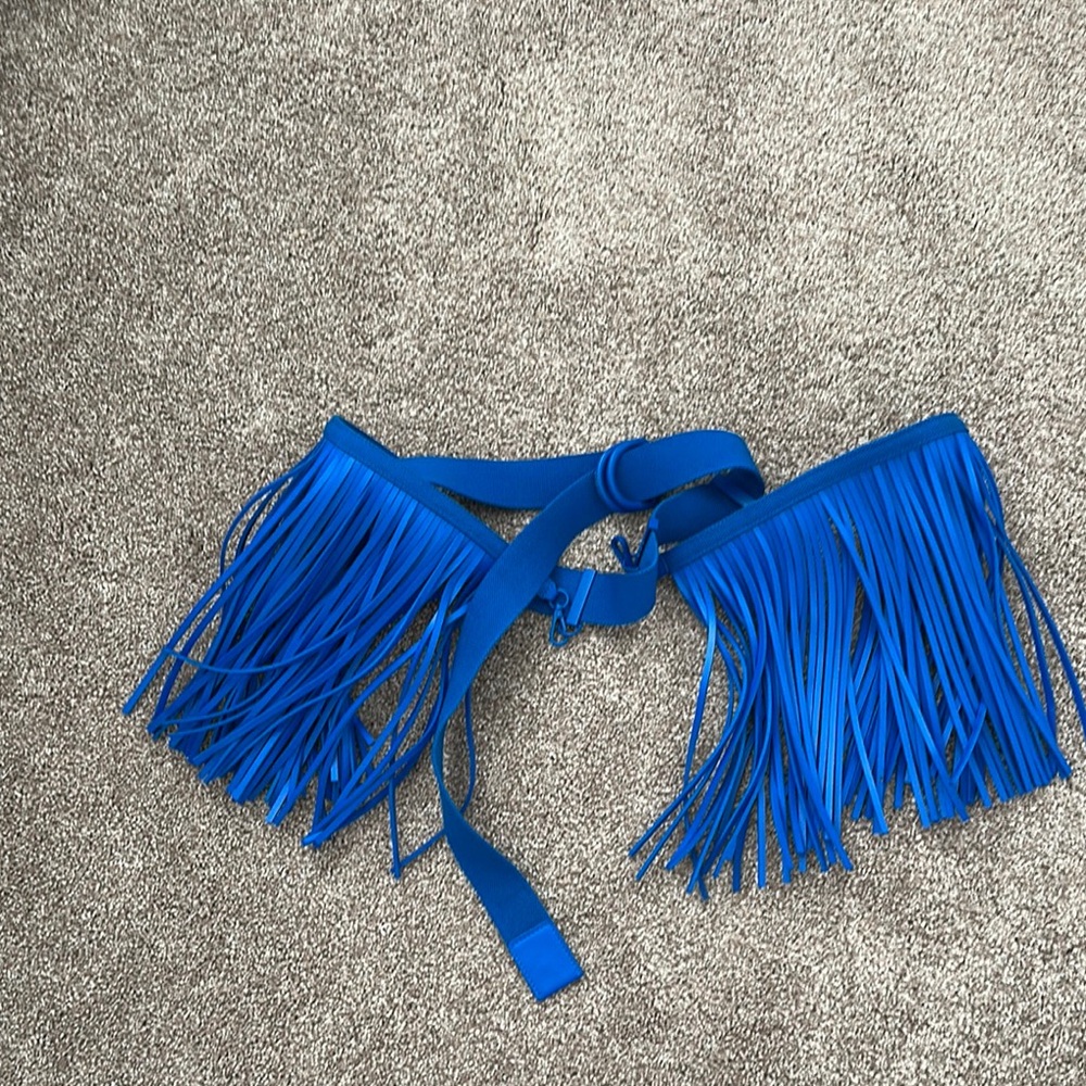 IVY PARK Vibrant Blue Fringe Belt